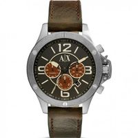 Horlogeband Armani Exchange AX1518 Leder Bruin 22mm