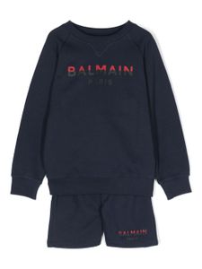 Balmain Kids survêtement à logo imprimé - Bleu