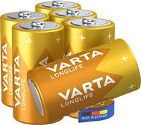 Varta Longlife C Baby LR14 Batterij (verpakking met 6 stuks) Alkaline Batterijen – Made in Germany – ideaal voor afstandsbediening radio wekker en klok, zwart