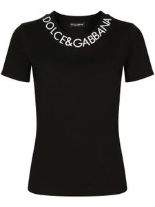 Dolce & Gabbana t-shirt à broderies - Noir