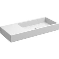 Fontein Clou Mini Wash Me Rechthoek 45x19x6cm Keramiek Wit 0 Kraangaten Links