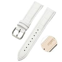 By Qubix - Crocodile leren bandje - Wit - Compatible met Xiaomi Mi Watch/Compatible met Xiaomi Watch 2 / Compatible met Xiaomi Watch S1 / S2 / S3 / S4 - Compatible Xiaomi bandje