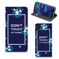 Huawei Y7 hoesje Y7 Pro (2019) Design Case Flowers Blue DTMP - thumbnail