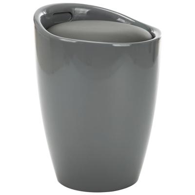 vidaXL Opbergkruk kunstleer grijs