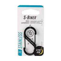 Nite Ize S-Biner Dual Carabiner Roestvrij Staal, Zwart (zwart)