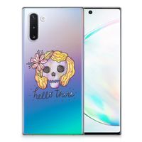 Silicone Back Case Samsung Galaxy Note 10 Boho Skull