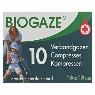 Biogaze 10 Verbandgazen 10 x 10 cm