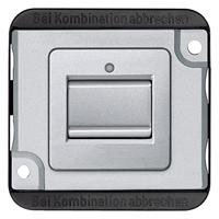 Merten MEG3116-7060 uit/wisselschakelaar-aan, 1-polig, 10 AX, AC 250 V, matzilver, pantser, stK