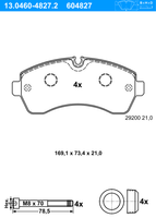 Remblokkenset, schijfrem ATE, u.a. fÃ¼r Mercedes-Benz, VW