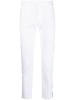 DSQUARED2 pantalon droit à rayures latérales - Blanc