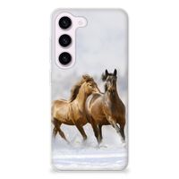 Samsung Galaxy S23 TPU Hoesje Paarden - thumbnail