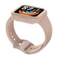 By Qubix - Siliconen band met case - Oudroze - Xiaomi Redmi Watch 2 (Lite)