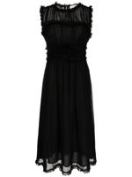 Ulla Johnson Aberdeen midi-jurk met gingham ruit - Zwart