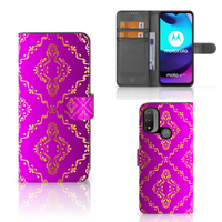 Wallet Case Motorola Moto E20 | E30 | E40 Barok Roze - thumbnail