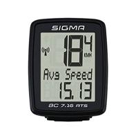 Sigma Sport Sigma BC 7.16 Fietscomputer, zwart, één maat, bedraad