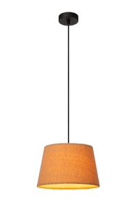 Lucide WOOLLY - Hanglamp - Ø 28 cm - 1xE27 - Okergeel