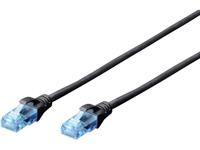 Digitus DK-1512-030/BL RJ45 Netwerkkabel, patchkabel CAT 5e U/UTP 3.00 m Zwart Verdraaide paren 1 stuk(s)