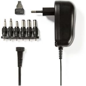 Universele AC-voedingsadapter | 3/4,5/5/6/7,5/9/12 V DC | 1,0 A