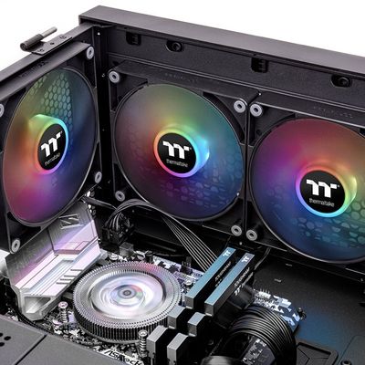 Thermaltake CL-F150-PL14SW-A PC-ventilator Zwart, Transparant, RGB (b x h x d) 140 x 140 x 25 mm