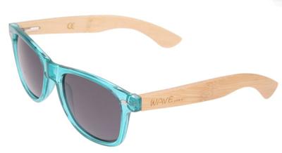 Wave Hawaii zonnebril bamboo Kono unisex blauw/blank Wave Hawaii zonnebril bamboo Kono unisex blauw/blank
