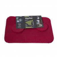 StayPut Antislip placemat en onderzetter set rood - thumbnail