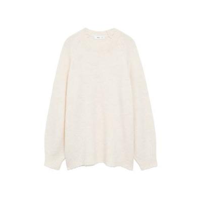 Mango gebreide trui met wol ecru