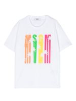 MSGM Kids t-shirt en coton à logo imprimé - Blanc