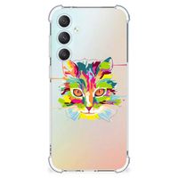 Samsung Galaxy S23 FE Stevig Bumper Hoesje Cat Color