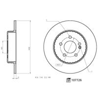 Remschijf FEBI BILSTEIN, Remschijftype: Massief, Inbouwplaats: Achteras, u.a. für Mercedes-Benz