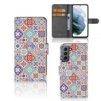 Samsung Galaxy S21 FE Bookcase Tiles Color