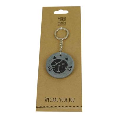 Sleutelhanger Zeepsteen Kat Sleutelhanger Zeepsteen Kat