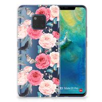 Huawei Mate 20 Pro TPU Case Butterfly Roses - thumbnail