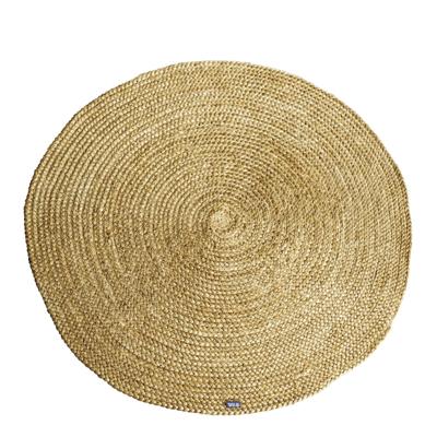 By Boo vloerkleed jute rond geel ø120