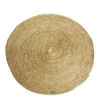 By Boo vloerkleed jute rond geel ø120