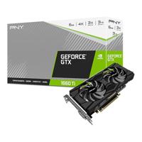 PNY VCG1660T6DFPPB PNY GTX 1660TI Dual Fan 6 GB GDDR6,Zwart