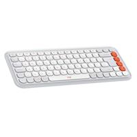 Logitech POP ICON KEYS draadloos Bluetooth-toetsenbord, comfortabel typen, programmeerbare toetsen, eenvoudig schakelen tussen maximaal 3 apparaten, voor laptop, tablet, pc, US INT'L QWERTY - Wit