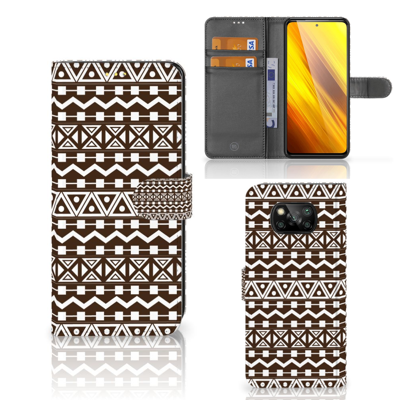 Xiaomi Poco X3 | Poco X3 Pro Telefoon Hoesje Aztec Brown Xiaomi Poco X3 | Poco X3 Pro Telefoon Hoesje Aztec Brown