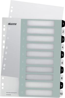 Leitz WOW printbare index, 10 tabs, zwart-wit Leitz WOW printbare index, 10 tabs, zwart-wit