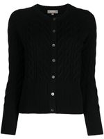 N.Peal cardigan en maille torsadée à manches longues - Noir