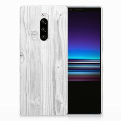 Sony Xperia 1 Bumper Hoesje White Wood