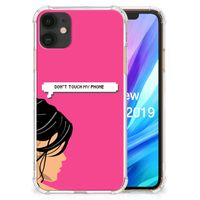 Apple iPhone 11 Anti Shock Case Woman Don't Touch My Phone - thumbnail