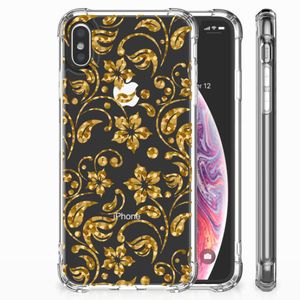 Apple iPhone Xs Max Case Gouden Bloemen