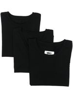 MM6 Maison Margiela t-shirt à coutures contrastantes - Noir