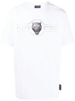 Plein Sport t-shirt en coton à logo imprimé - Blanc