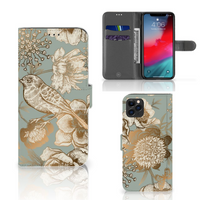 Hoesje voor Apple iPhone 11 Pro Max Vintage Bird Flowers