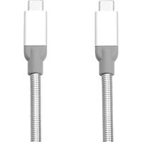 Verbatim Roestvrij stalen sync- & oplaadkabel - USB-C 3.1 naar USB-C 3.1, 30 cm, Sync + Charge, silver