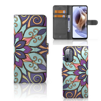 Motorola Moto G31 | G41 Hoesje Purple Flower - thumbnail