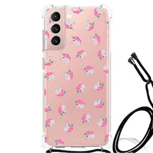 Doorzichtige Silicone Hoesje voor Samsung Galaxy S21 FE Unicorns