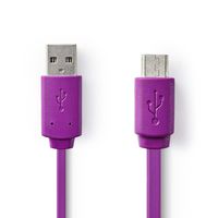 Nedis USB-Kabel | USB-A Male naar USB Micro-B Male | 480 Mbps | 1 m | 1 stuks - CCGP60410VT10 CCGP60410VT10 - thumbnail