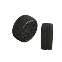 Dboots Elevens 35/085 2.4'' Tire Set Glued Black 2pcs (ARA550093)